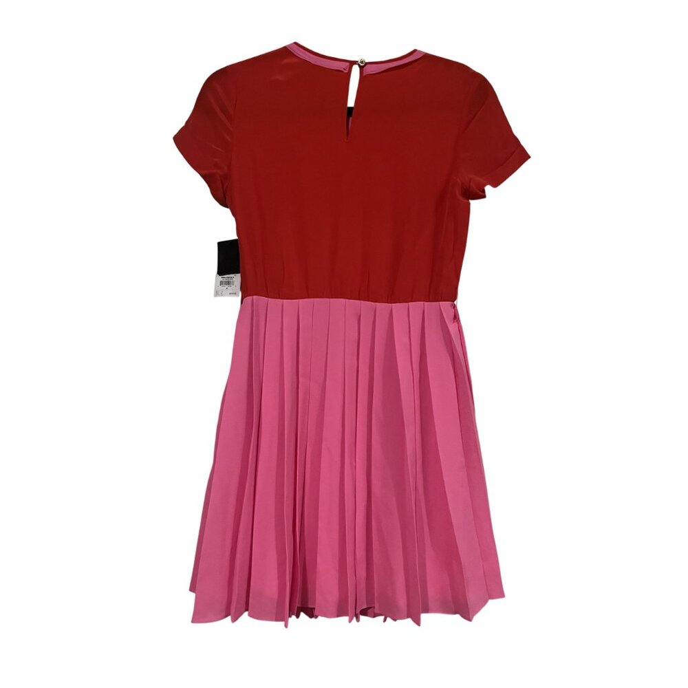 NWT Juicy Couture Pleated Pink Red Dress 4 - Picture 6 of 8